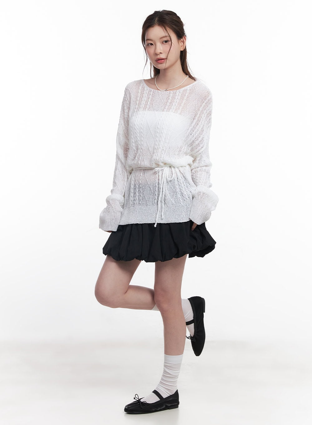 Sheer Oversized Sweater CY519