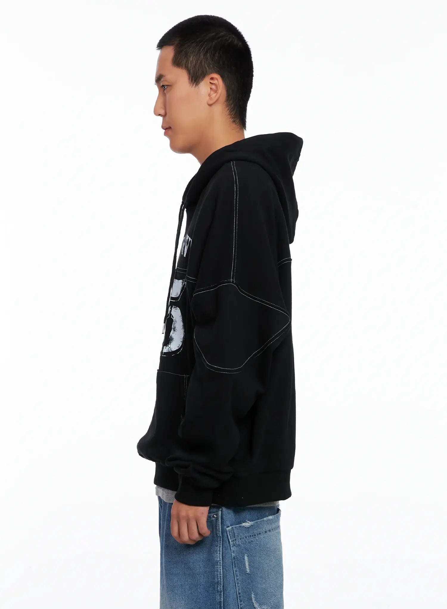 Men's Stitched Graphic Hoodie IS510