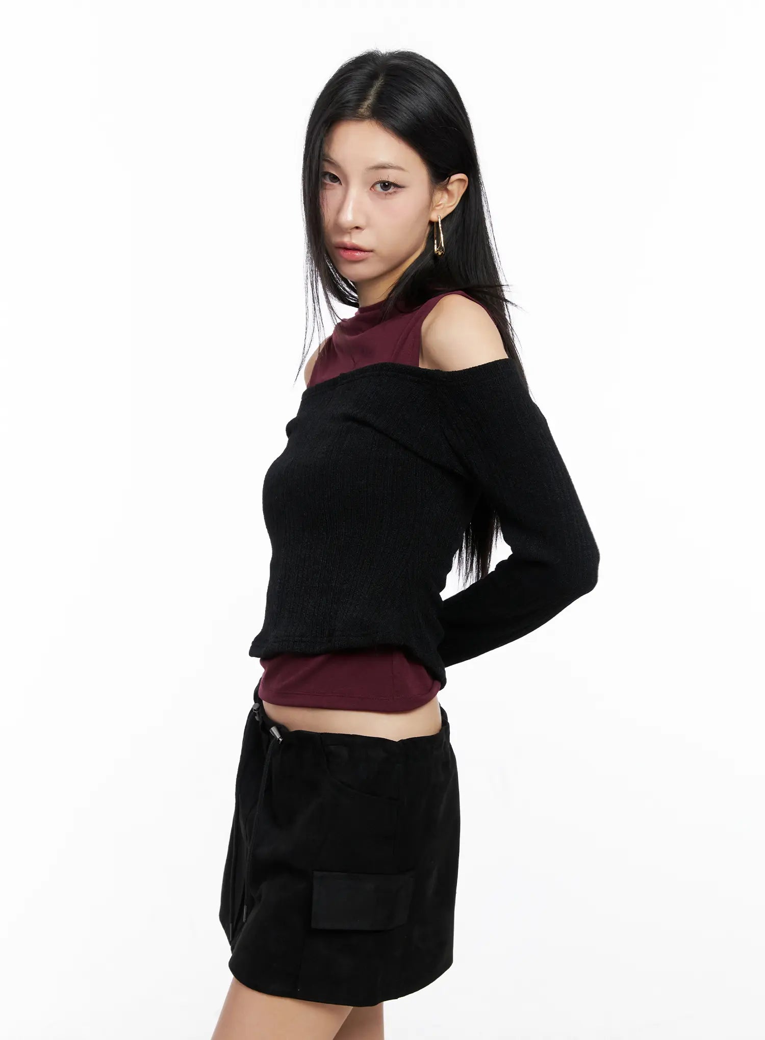 Off-Shoulder Crop Top CC1109