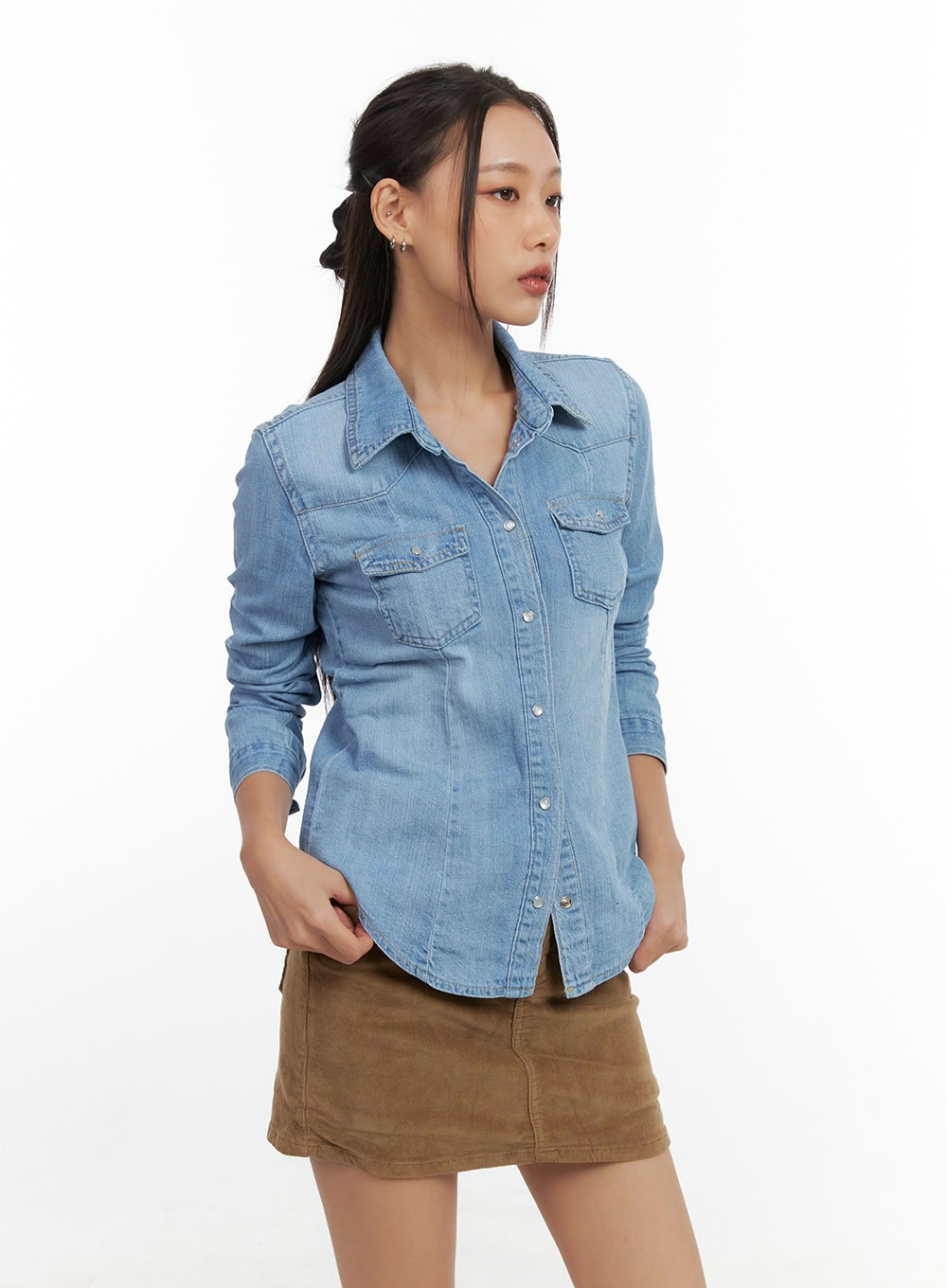 Denim Washed Pocket Shirt CO424