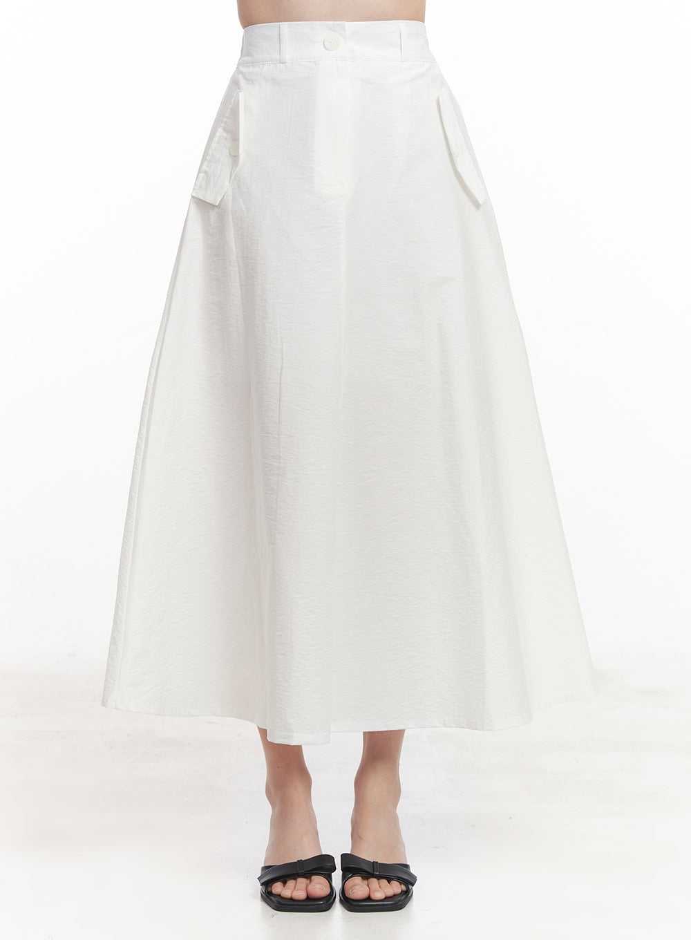Flare Cotton Maxi Skirt IY513