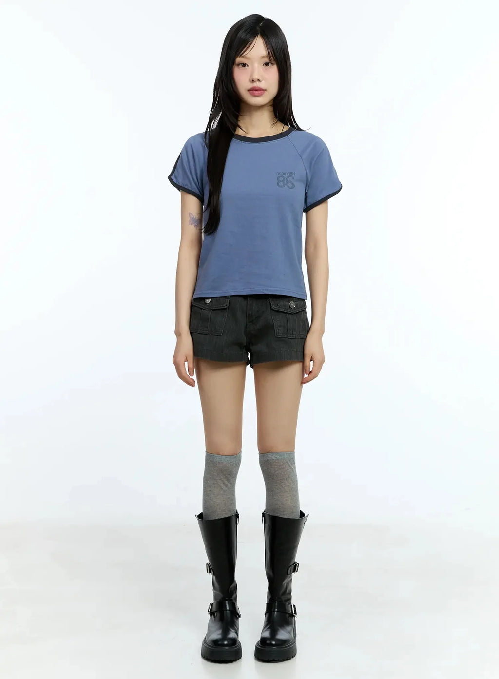 Two-Tone Graphic Tee IU524