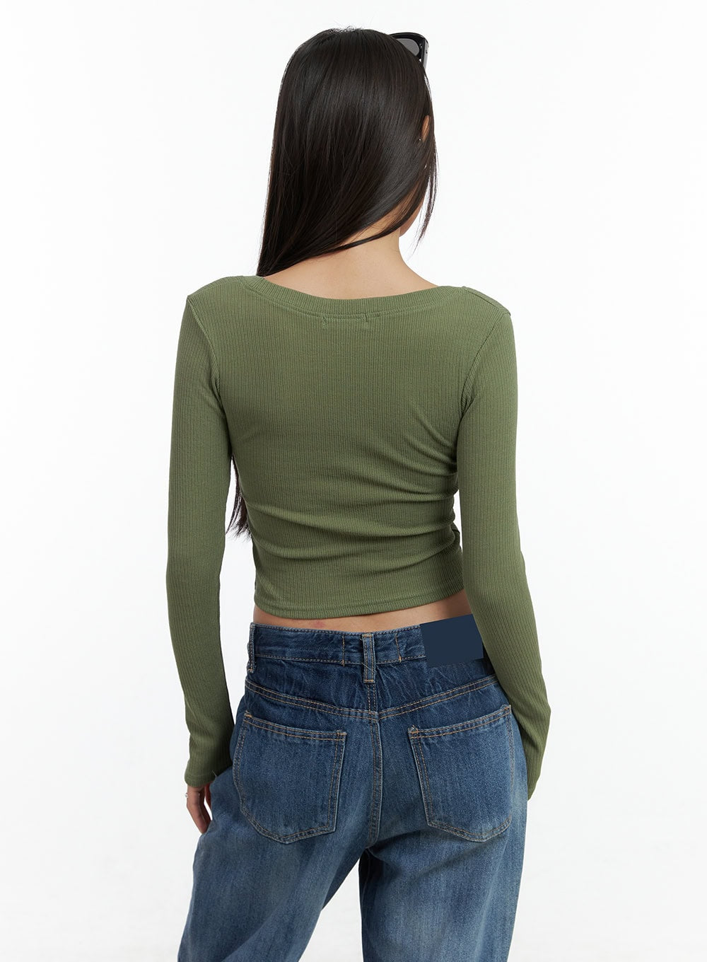 Slim U-Neck Crop Tee CO424