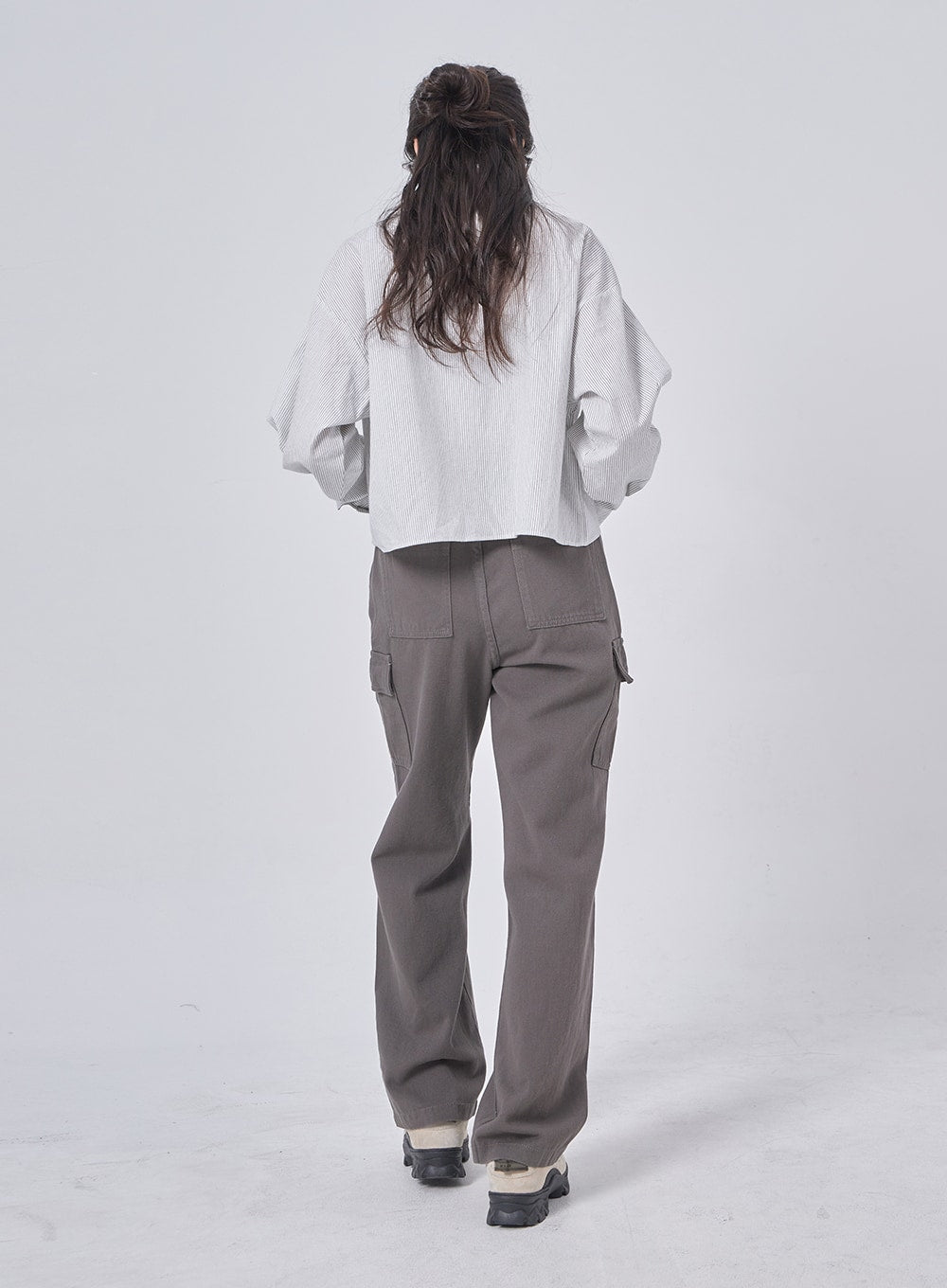 Pinstripe Cropped Shirt IF324