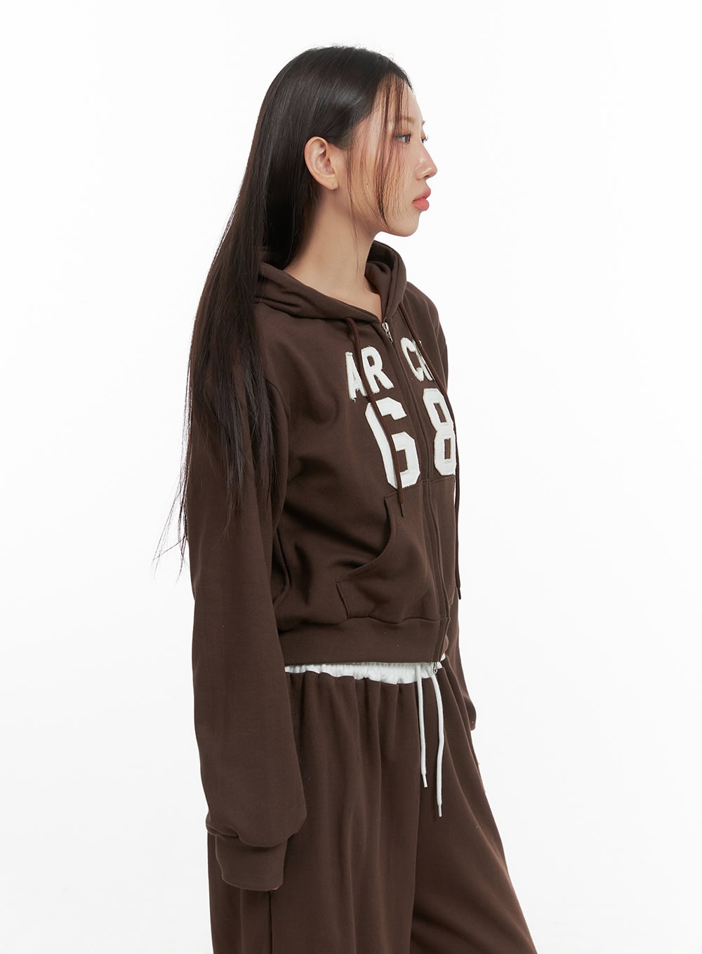 Sports Loose Fit Crop Sweatshirt CO402