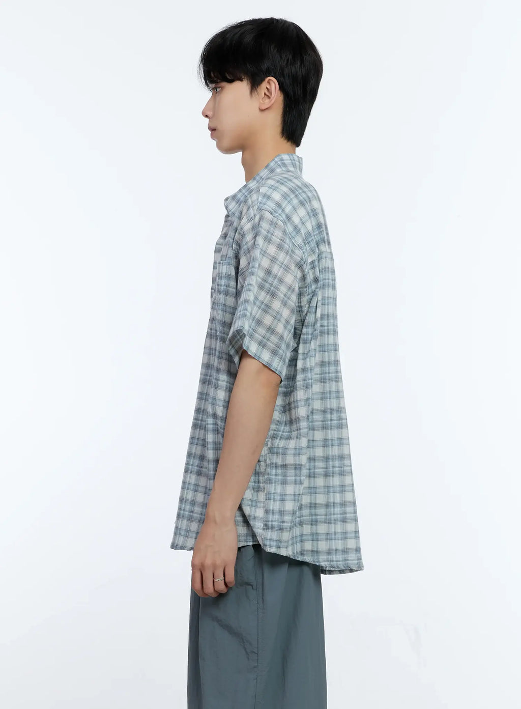 Men's Checkered Button-Up Shirt IG501