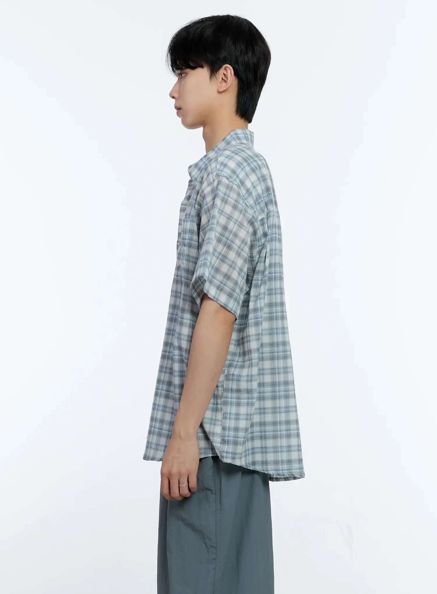 Men's Checkered Button-Up Shirt IG501