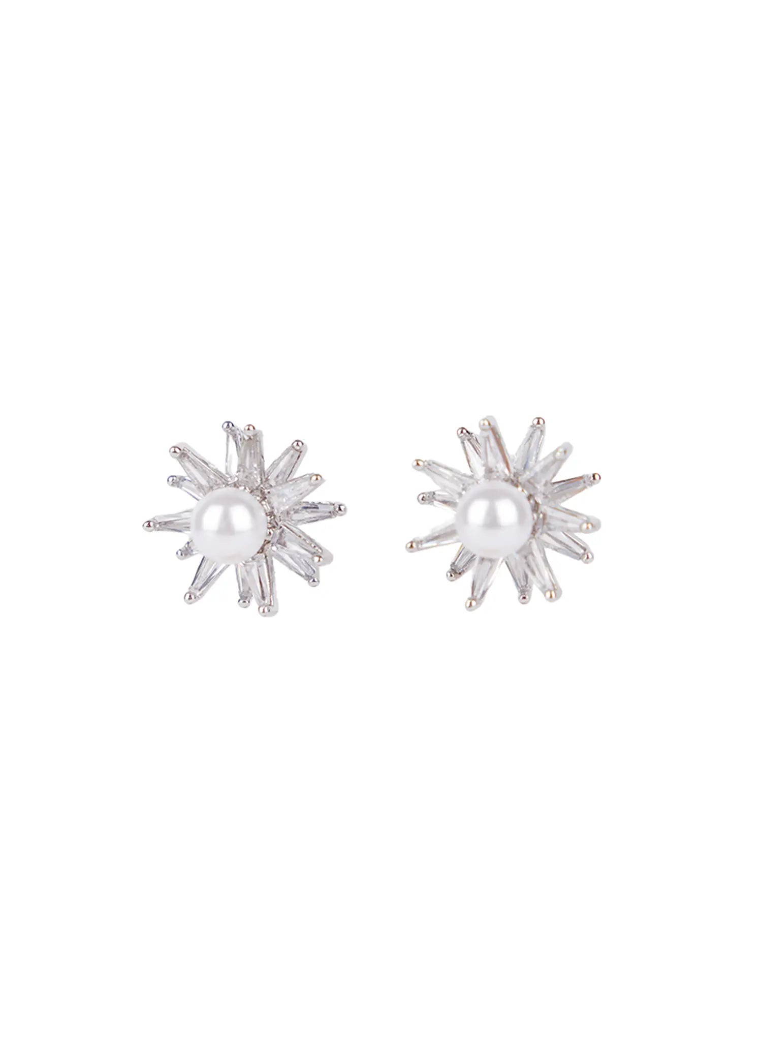 Radiant Sun Faux Pearl Stud Earrings CS518