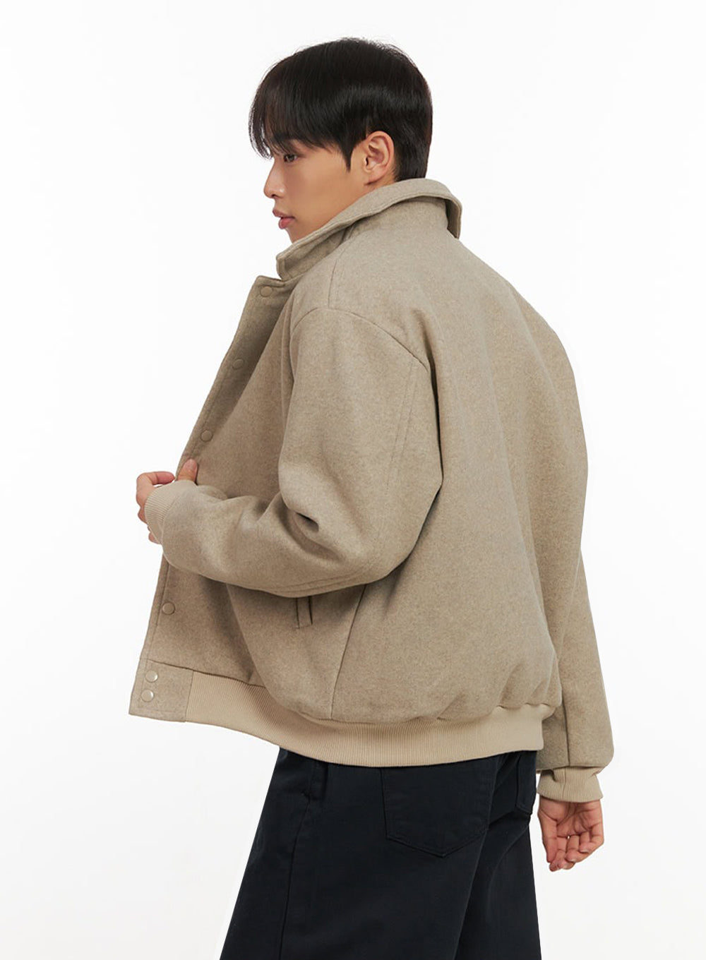 Men's Solid Collar Wool Jumper ID413