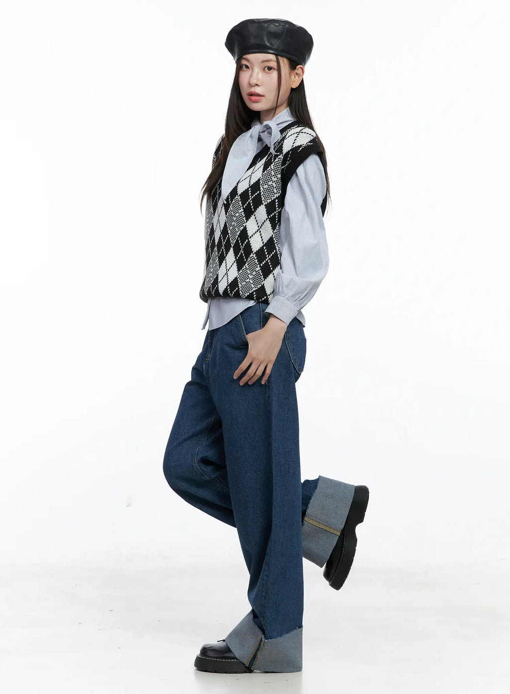 Ila Rolled-Up Wide-Leg Jeans CO506