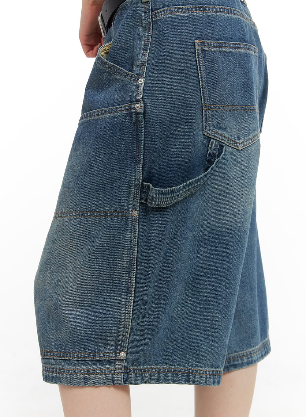 Stud Washed Baggy Jorts (UNISEX) CG408