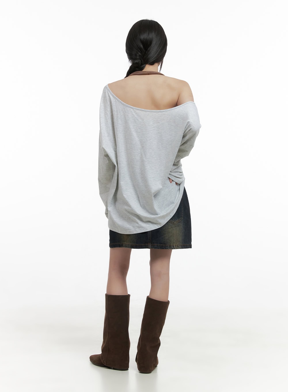 Washed Cotton Mini Skirt CS419