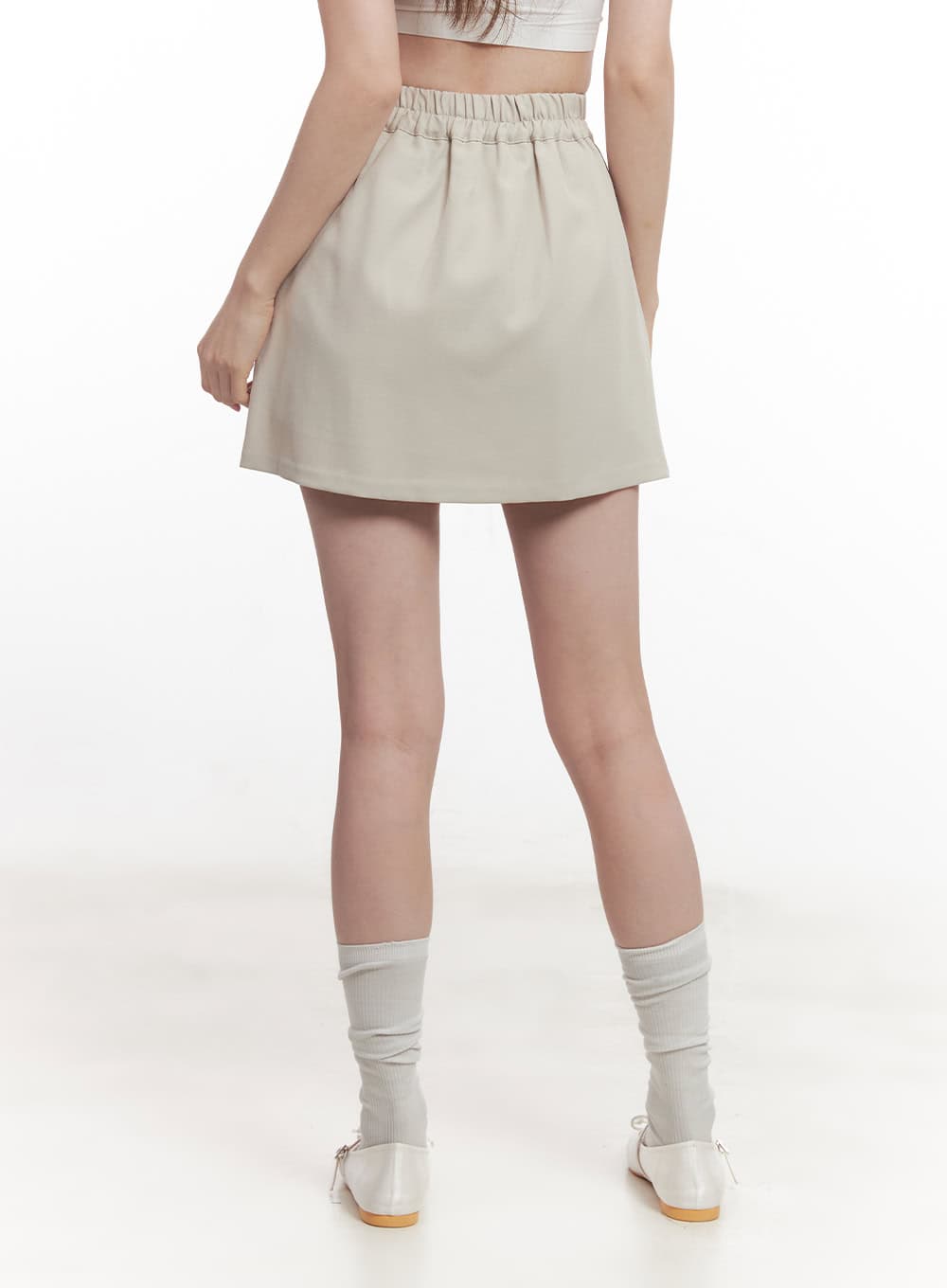 High-Waisted Pleated Mini Skirt CA502