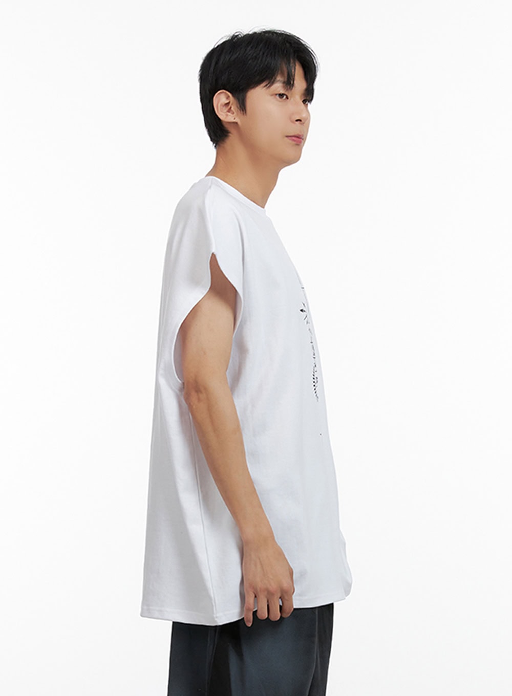 Men's Oversize Graphic Sleeveless IL403