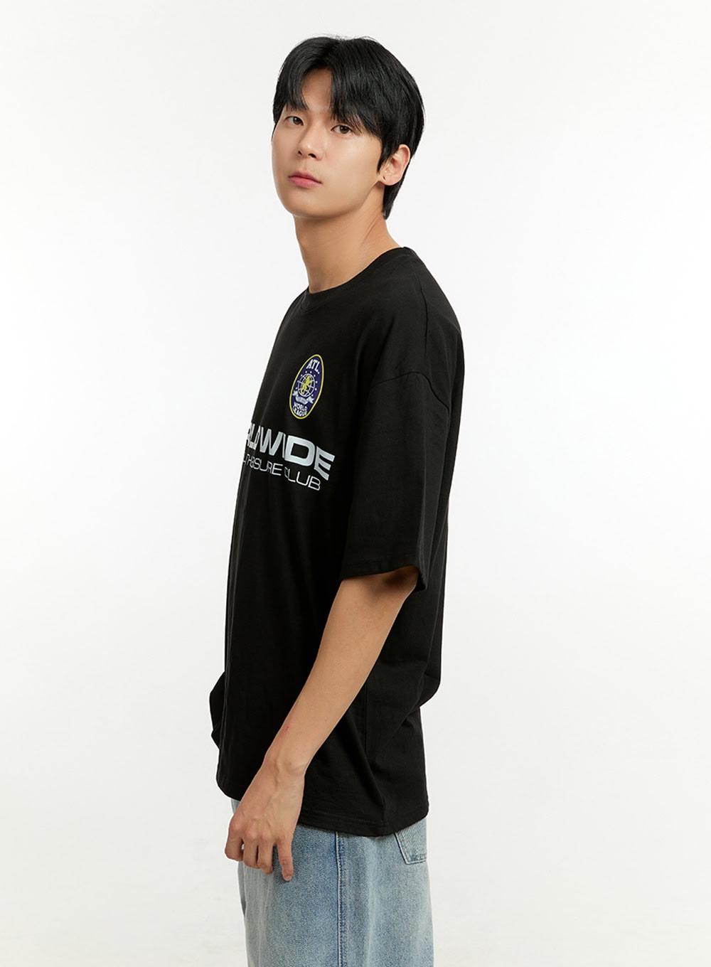 Men's Cotton Lettering Loose Fit T-Shirt IL412