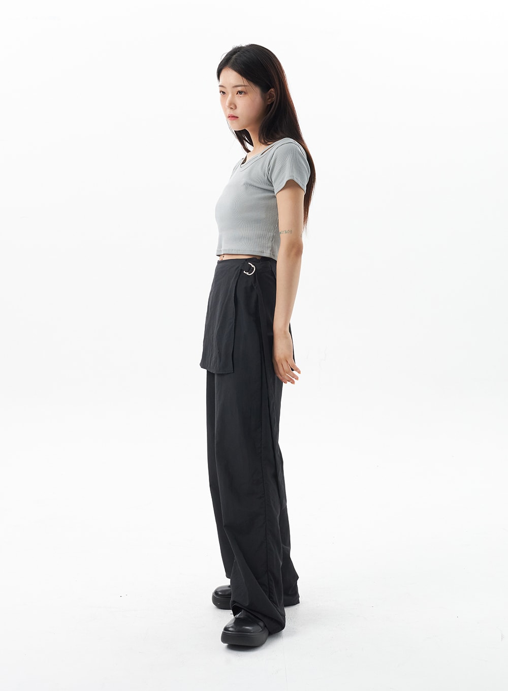 Layered Cropped Tee OU319