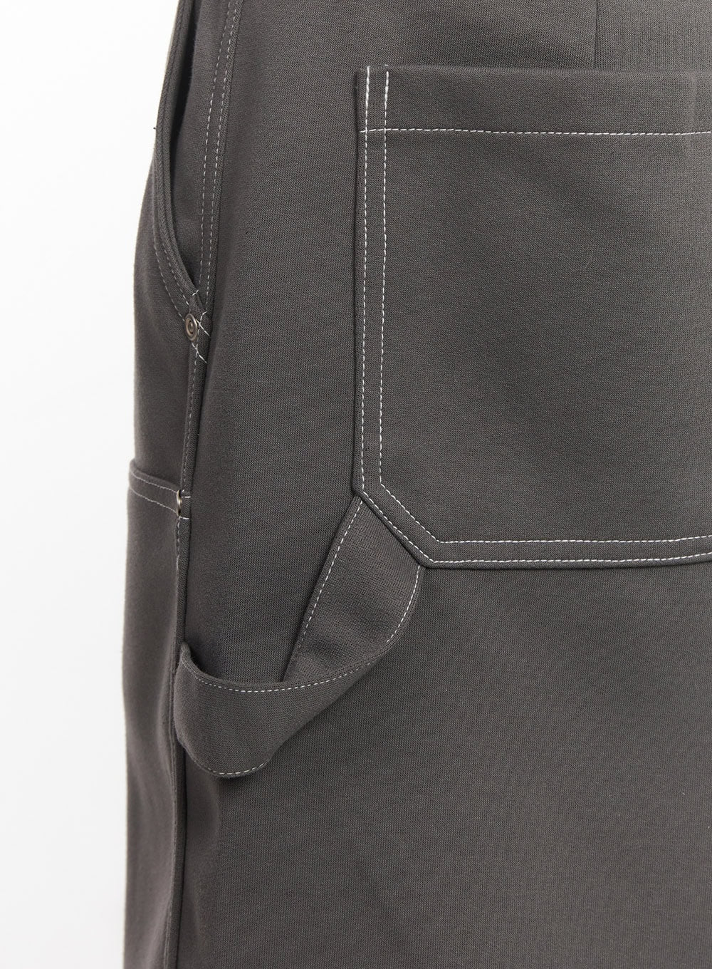 Men's Stitched Carpenter Wide-Leg Jorts (Dark Gray) IM519