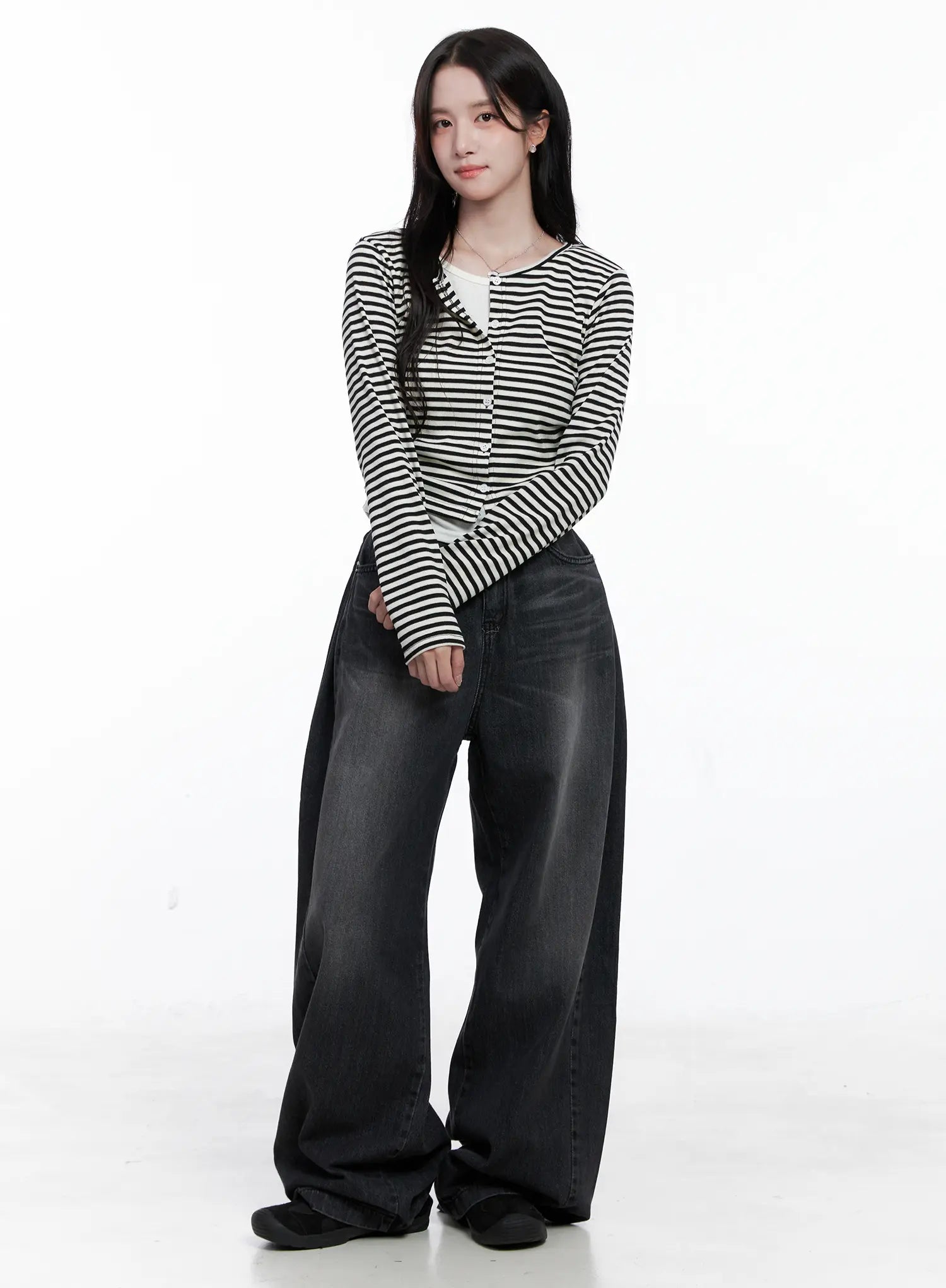 Striped Layered Long Sleeve Top CS519