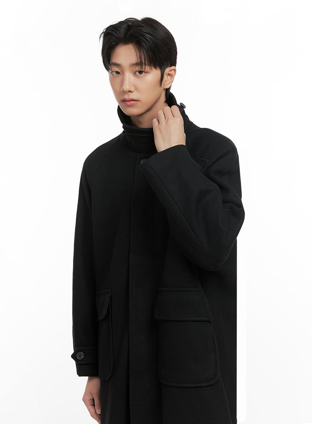 Men's Collared Long Coat ID406