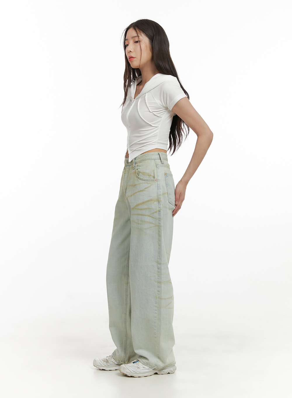 Vintage Washed Baggy Jeans CY417