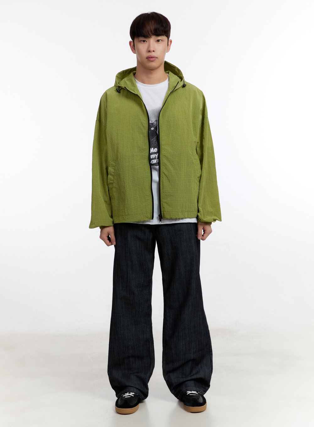 Men's No-Fade Wide-Leg Jeans IA507