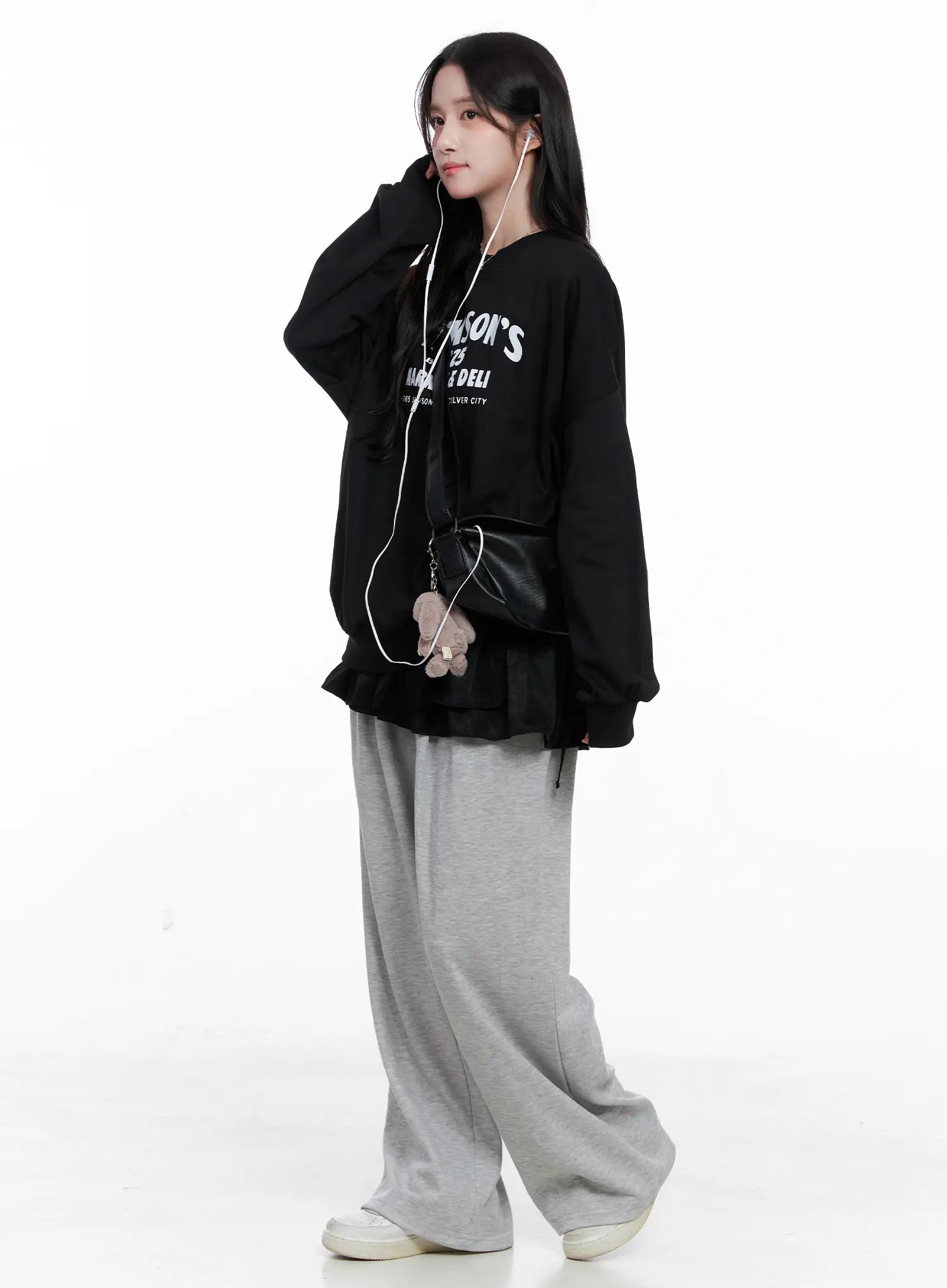 Pintuck Wide-Leg Sweatpants CS519