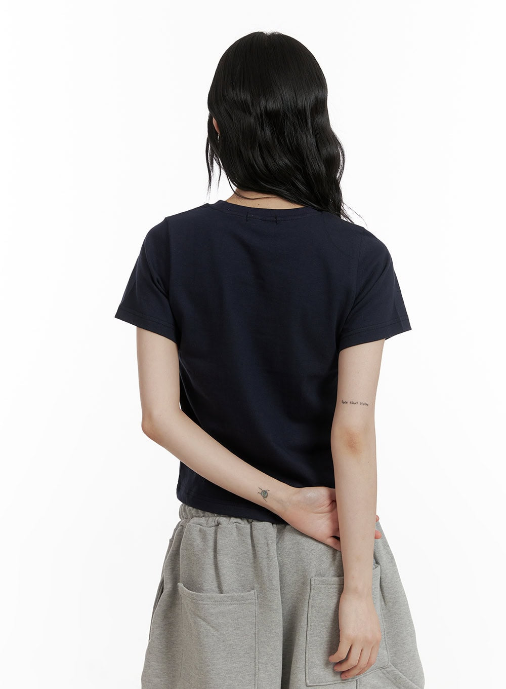 Lettering Crop Top CU413