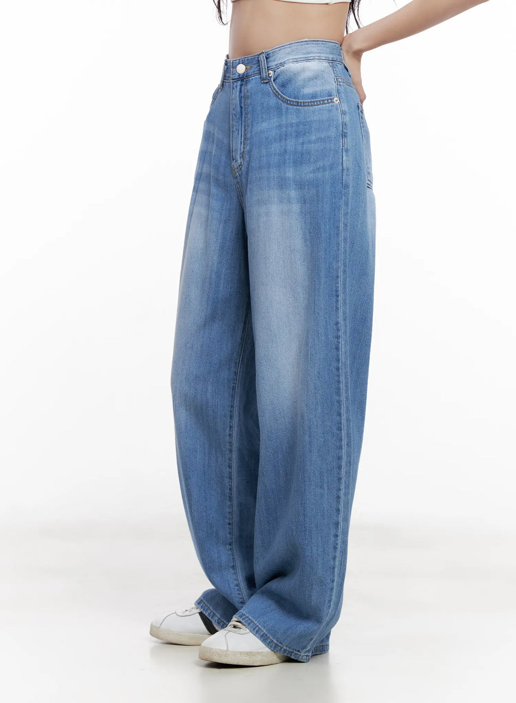 Jungeun Wide-Leg Summer Denim Jeans CL516