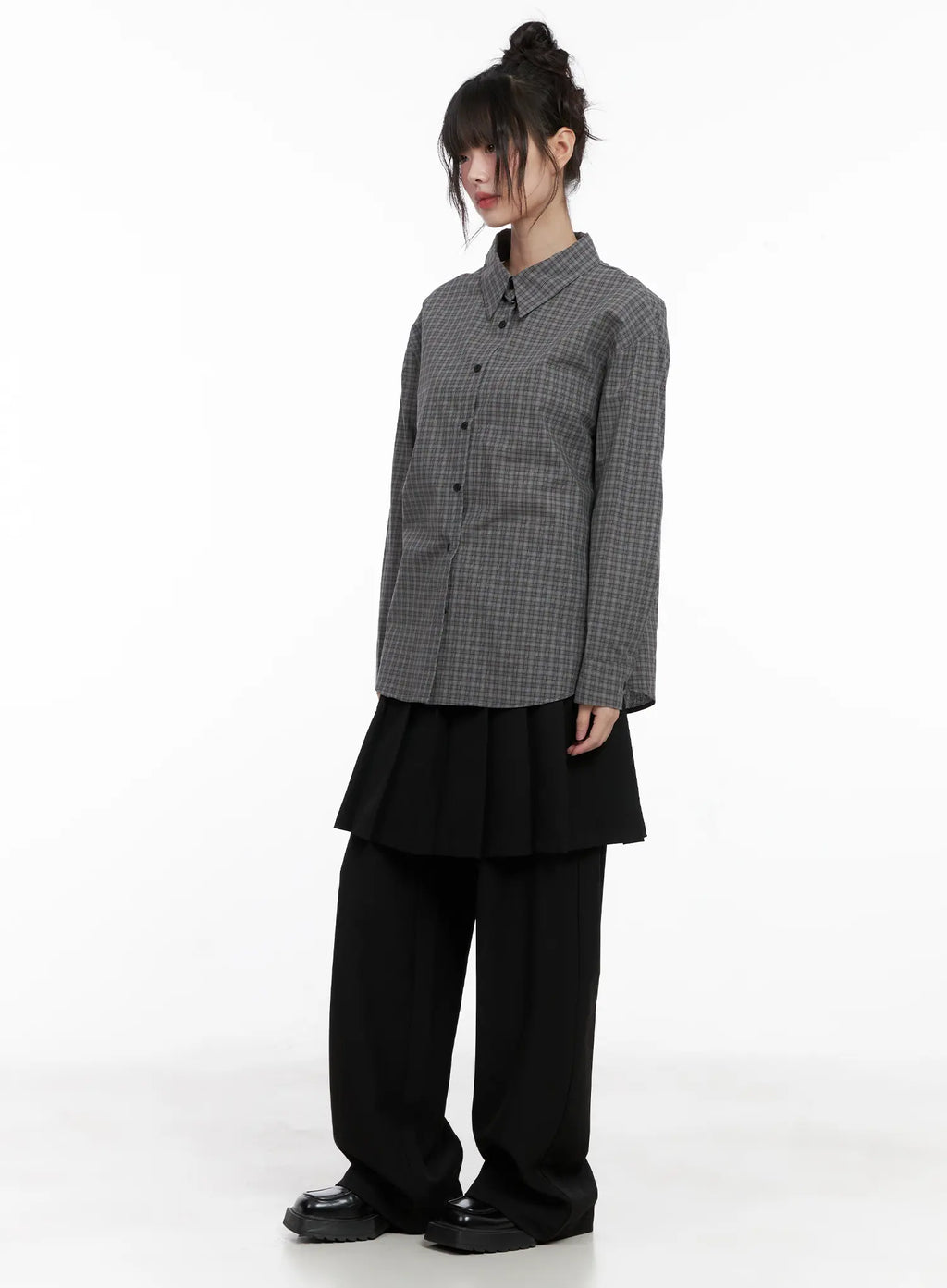 Checkered Button-Up Shirt CG515