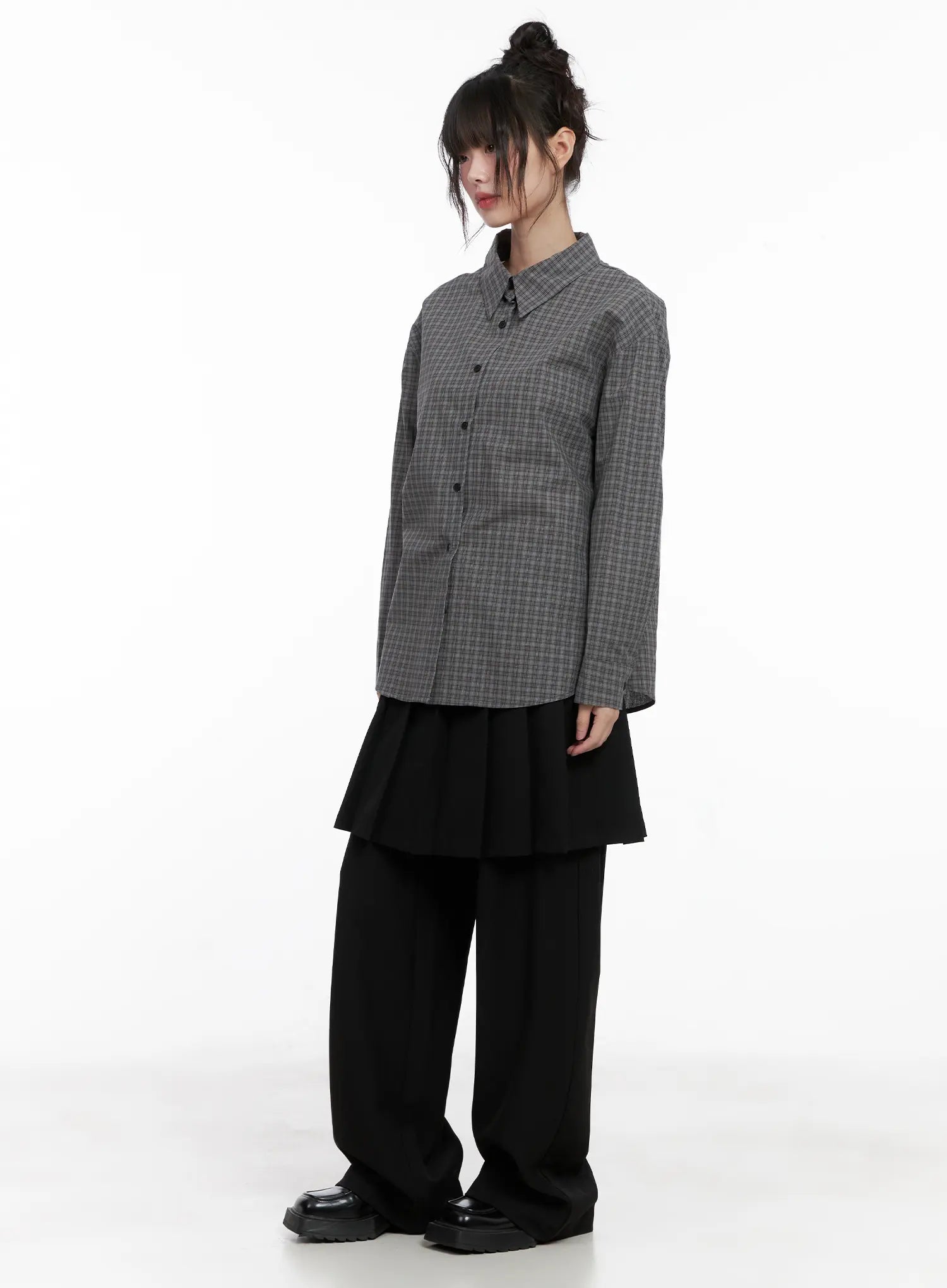 Checkered Button-Up Shirt CG515