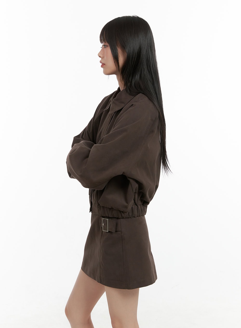 Solid Suede Collar Jacket CG426