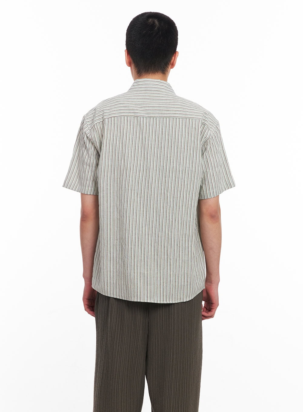 Men's Striped Collared Shirt IU512