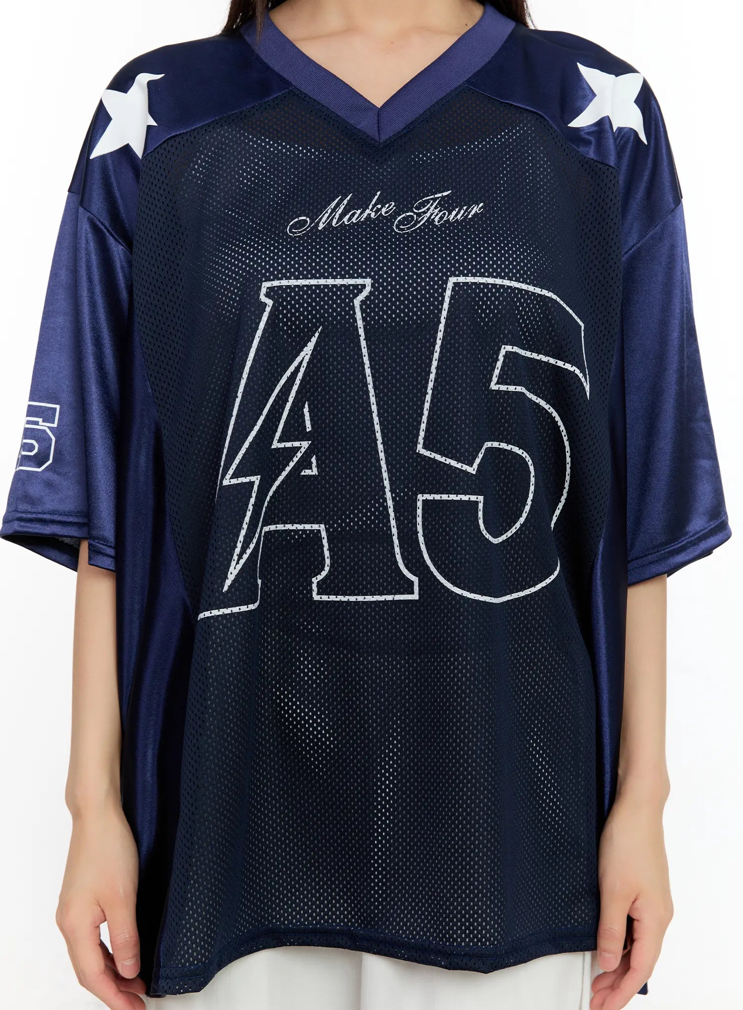 Oversized Graphic Jersey Top CL507