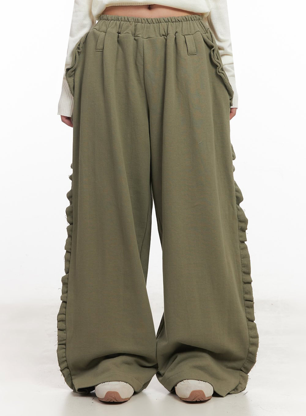 Frill Wide-Leg Sweatpants IM525