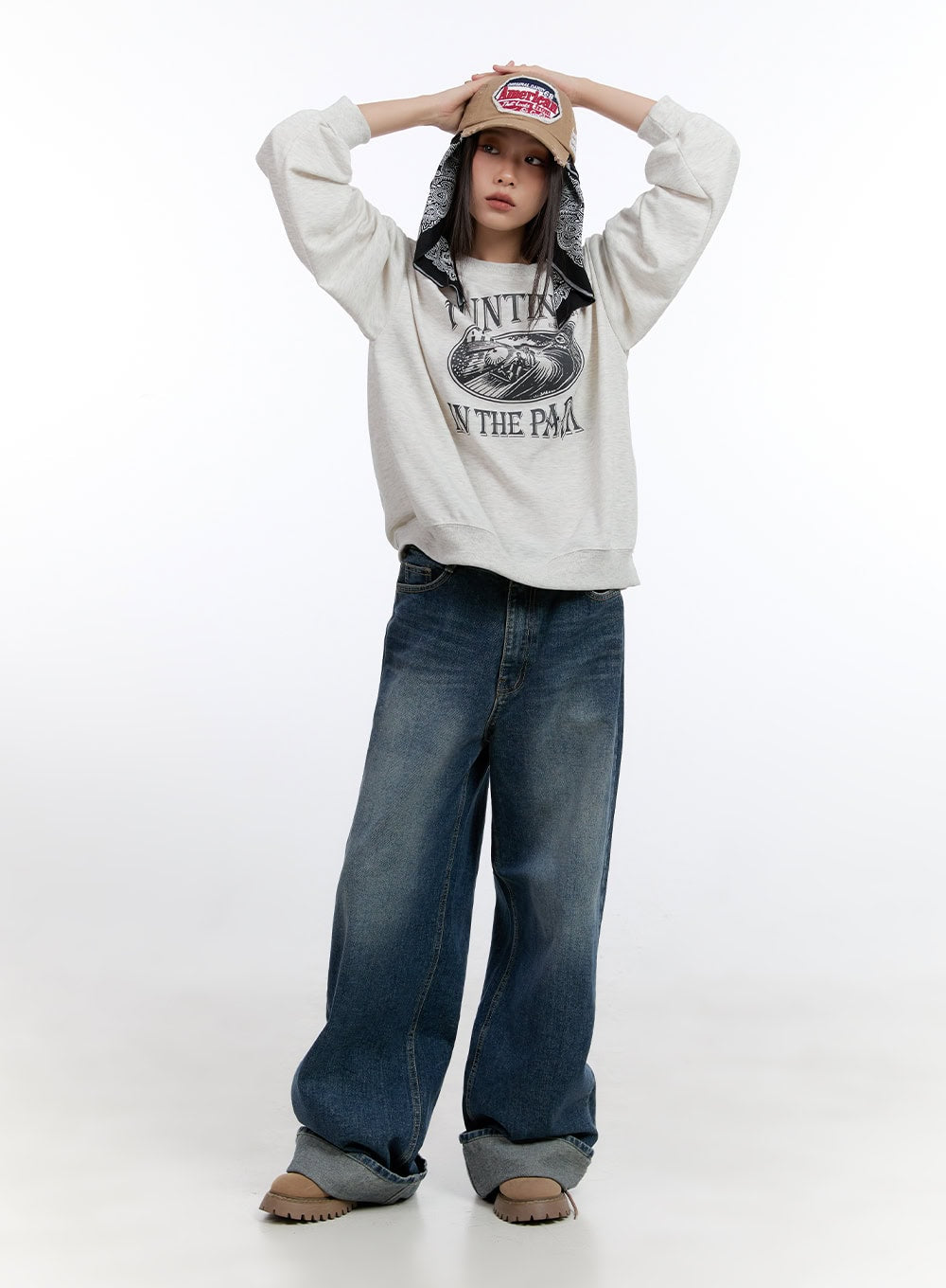 Tara Folded Baggy Jeans CO431