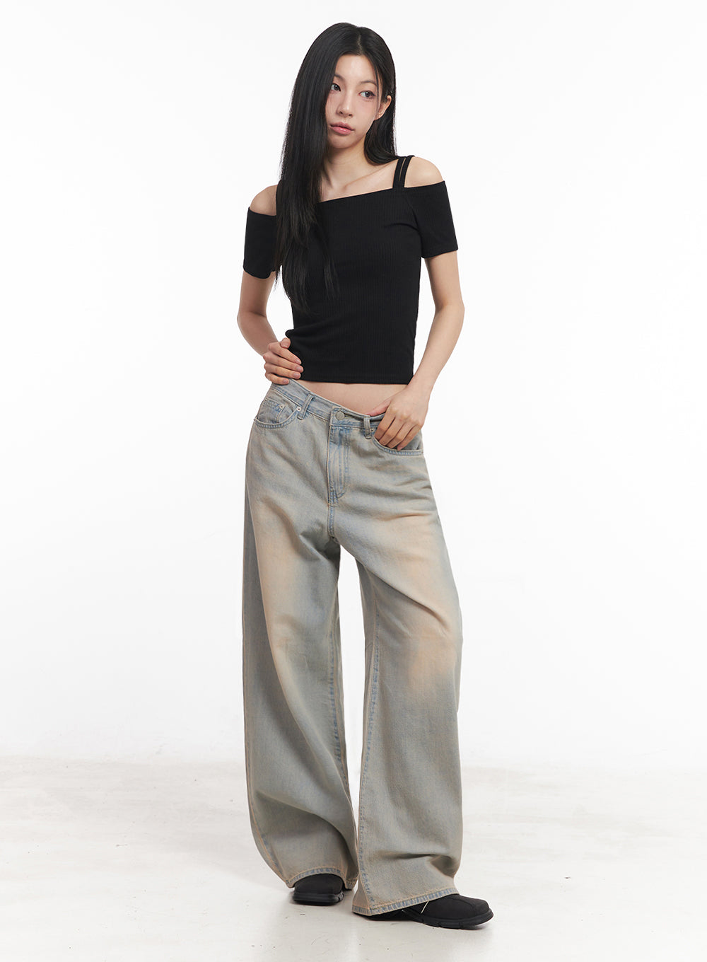 Mielle Washed Wide-Leg Jeans IY516