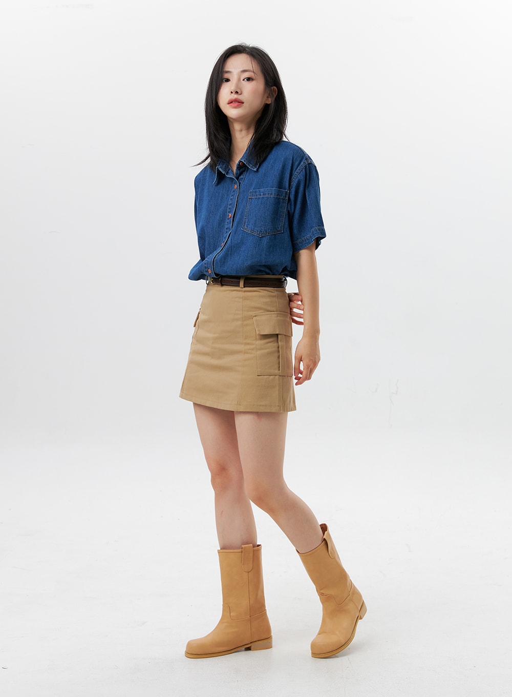 Denim Short Sleeve Shirt OG315