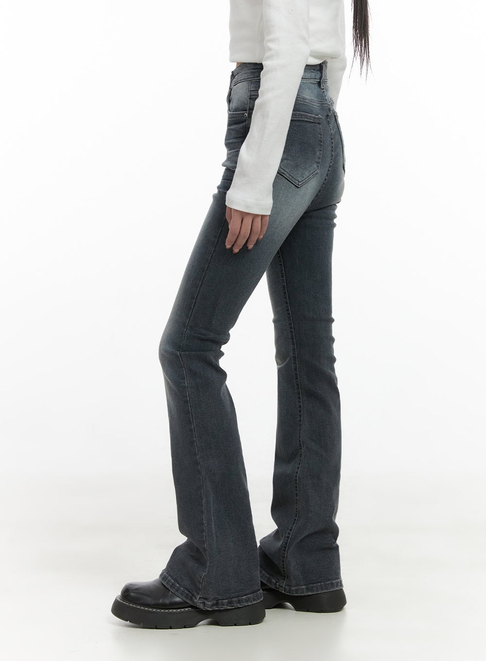 Demi Vintage Wash Bootcut Spandex Jeans CS413
