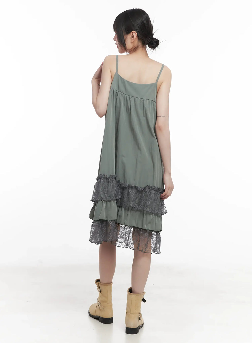 Lace-Trim Cami Maxi Dress CU518