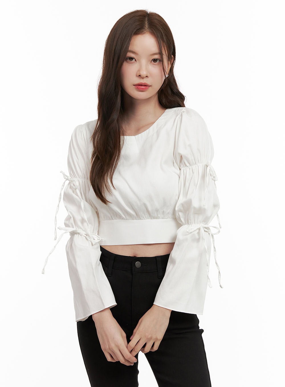 Ribbon Charm Cotton Blouse OD403