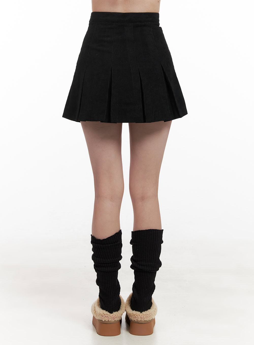 Pleated Corduroy Mini Skirt OD403
