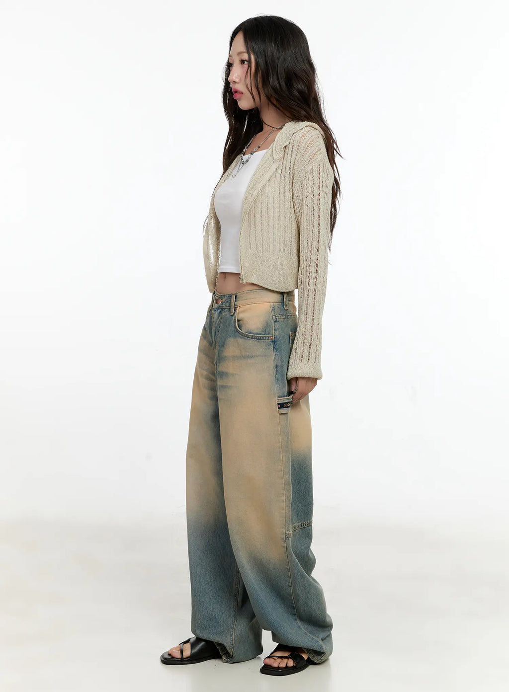 Summer Knit Cropped Zip-Up CG501