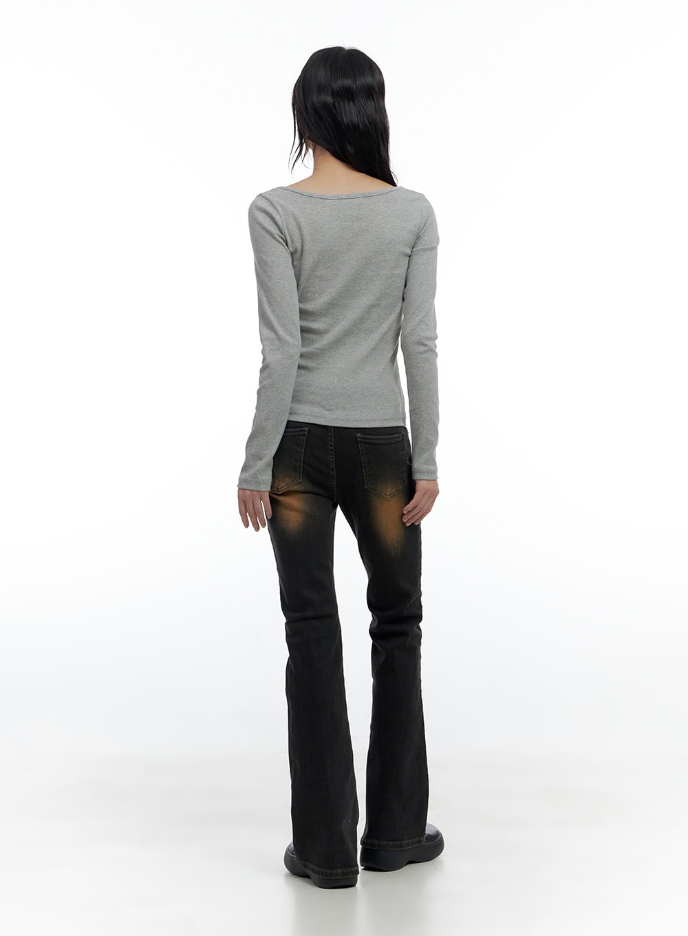 Harley Slim Washed Denim Bootcut Jeans CS420