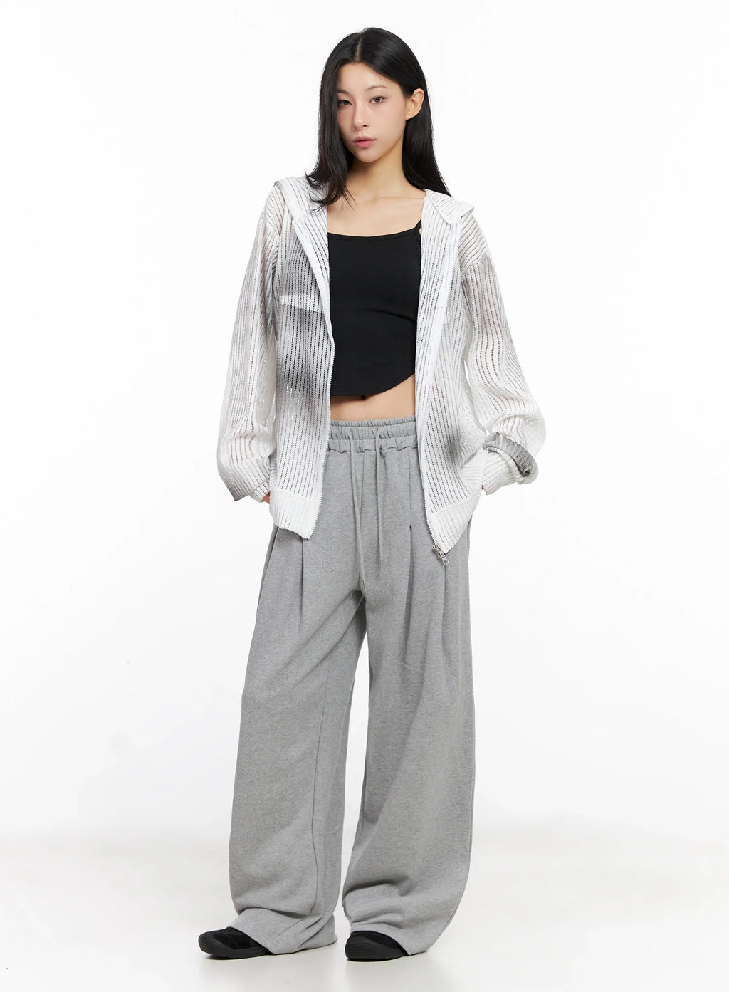 Mesh Gradient Zip-Up Hoodie IG508