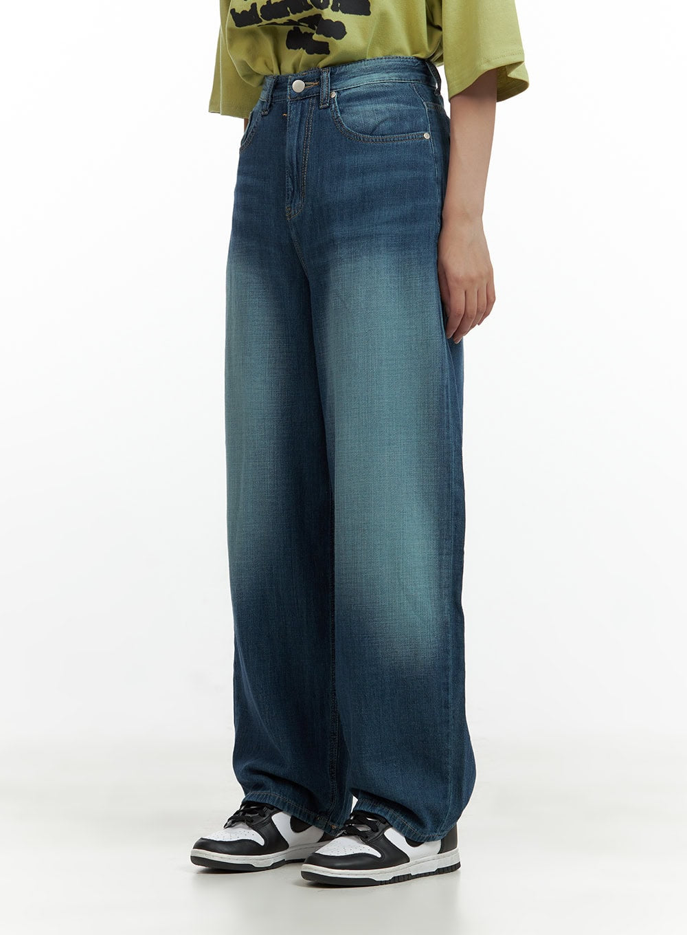 Blue Washed Baggy Pants CU420