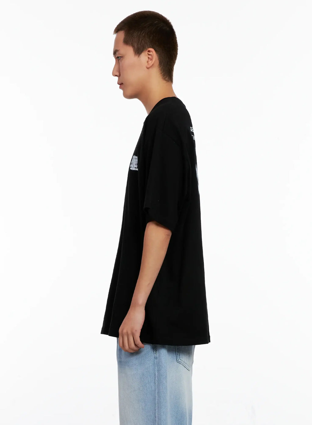 Men's Oversized Blurred Graphic Tee IG508