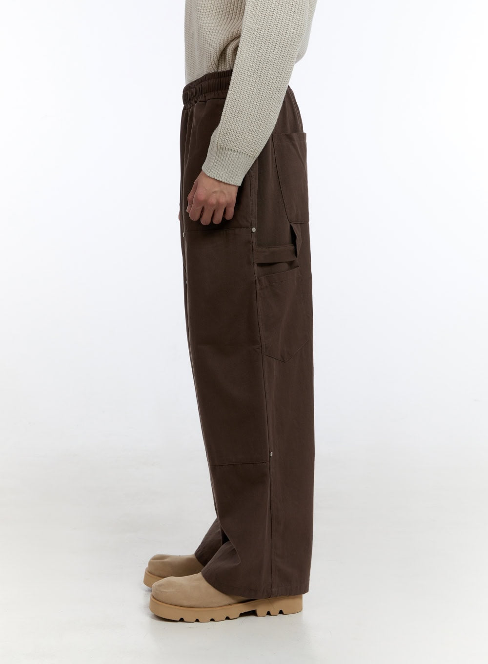 Men's Stud Wide Leg Pants IO428