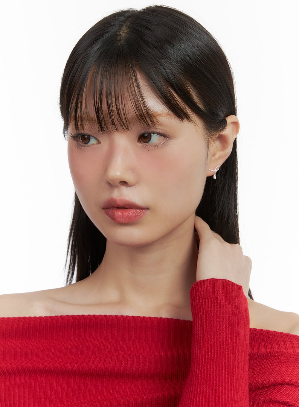 Simple Silver Earrings IO418