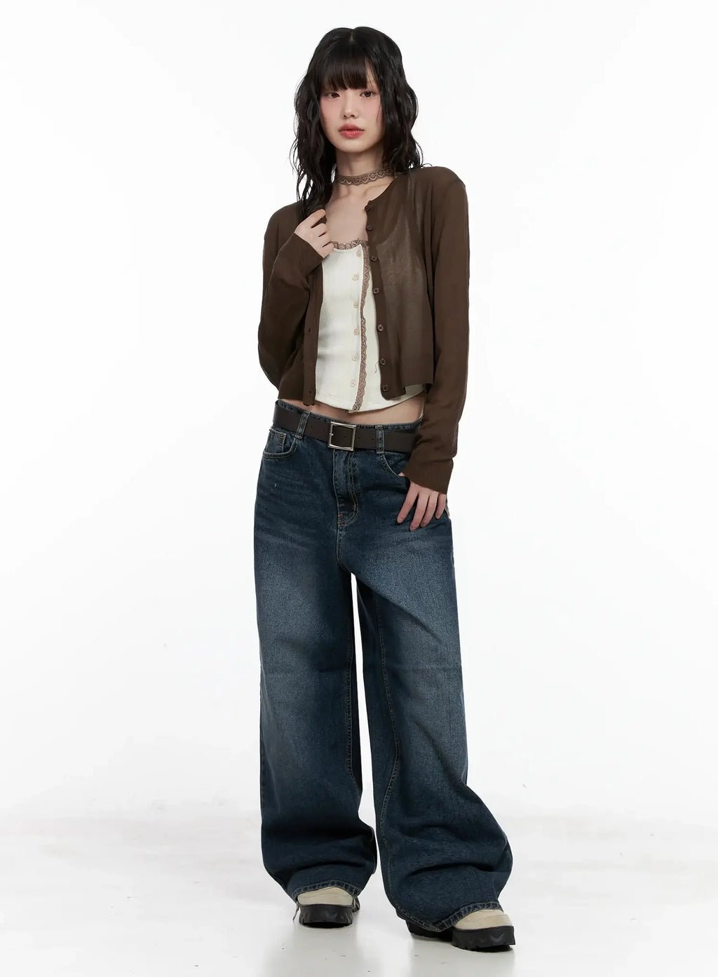 Brown Sheer Cardigan IL531