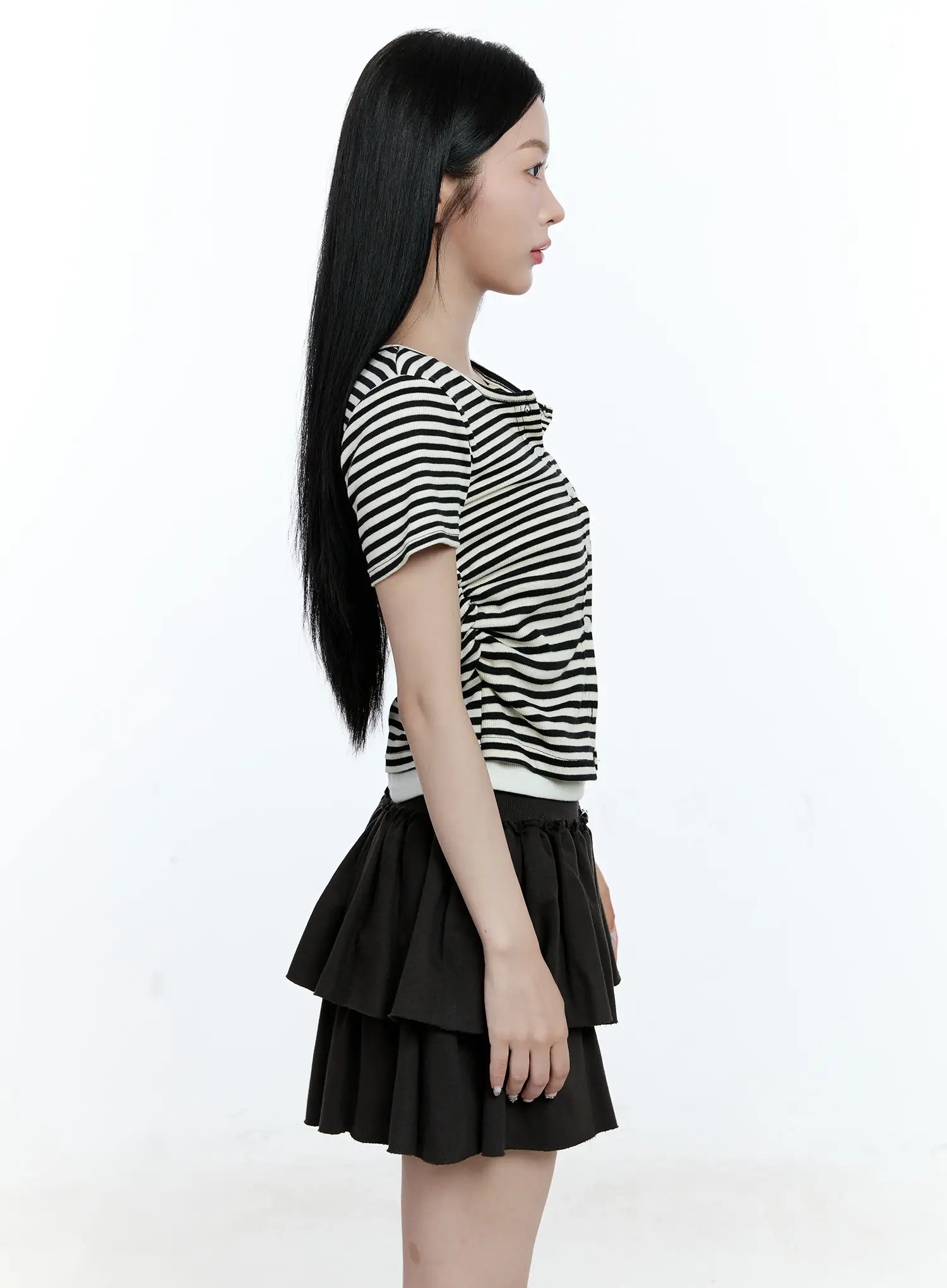 Striped Layered Cardigan CG513